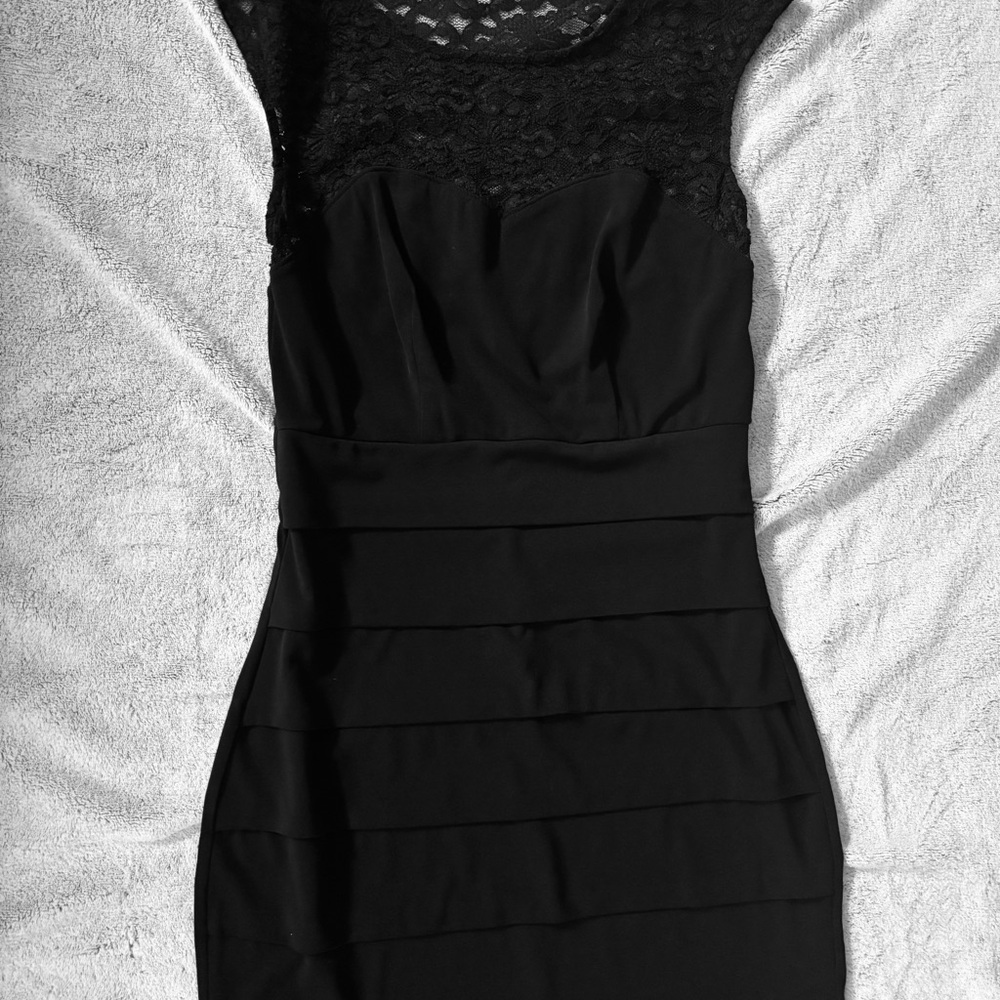 Sweet Storm Black Lace Mini Dress